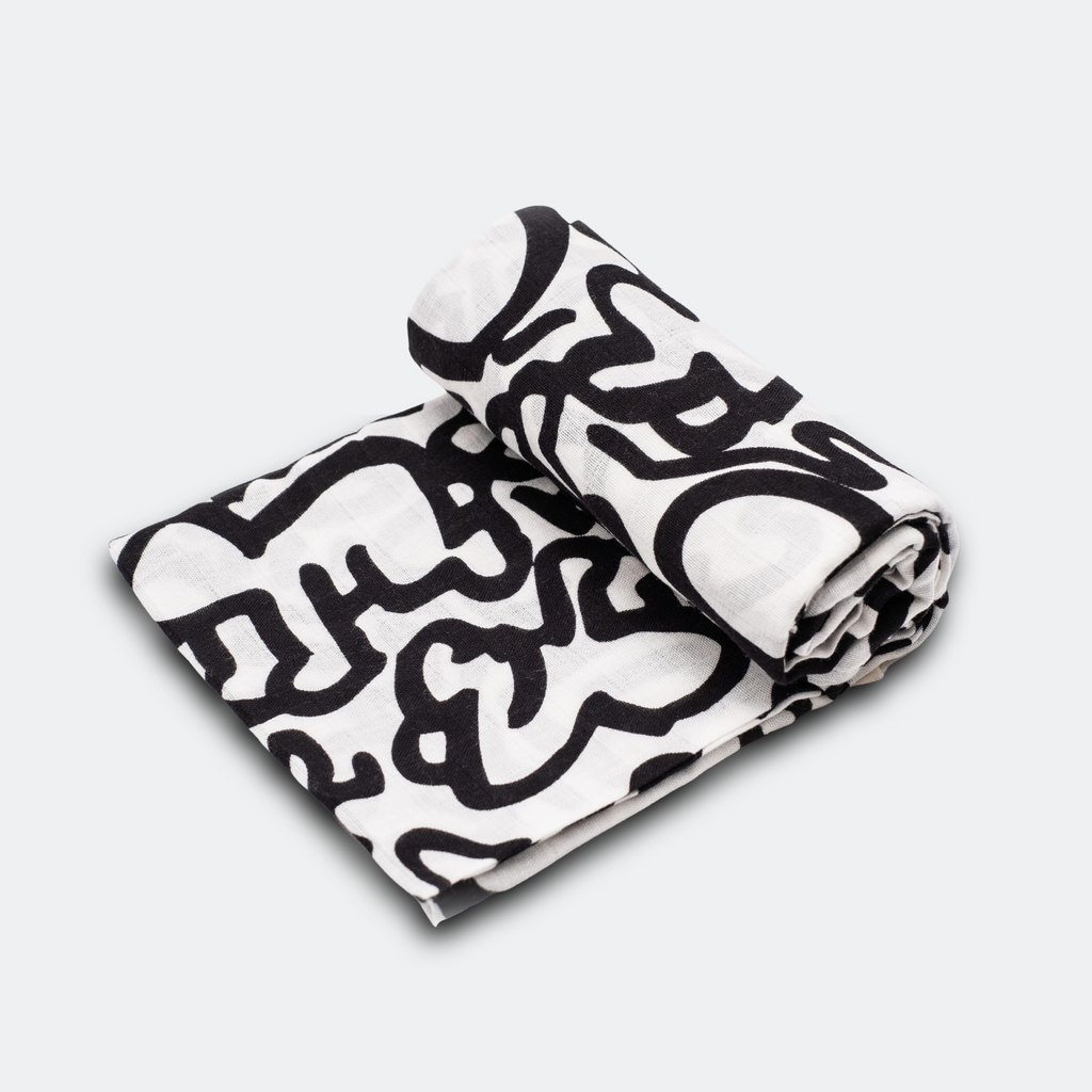 ETTA LOVES x KEITH HARING 'BABY' MUSLIN - for newborn to 4 months old babies