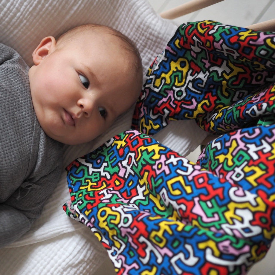 100% Organic Cotton Muslin Square | Sensory Pattern | Etta