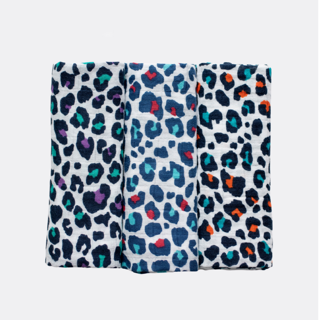 Animal print muslin squares | Organic Cotton | Etta Loves